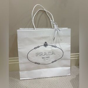 Prada Paper Shopping Bag with Ribbon